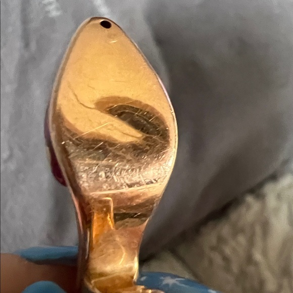 14k Rosato Enamel Shoe Charm Red Enamel - Picture 8 of 10